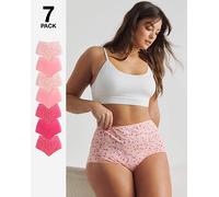 Pretty Secrets 7 Pack Full Fit Brief Pink Hearts 8/10