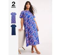 Pretty Secrets Value 2 Pack Nighties Animal Print 16/18