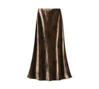 Pretty Skirt For Women Die Dye Print Satin Long Skirt Female Elegant High Waist Bodycon Fashion Skirts Xl Mixedcolor