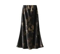Pretty Skirt For Women Die Dye Print Satin Long Skirt Female Elegant High Waist Bodycon Fashion Skirts L Black