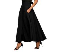 Pretty Skirt For Women High-Waisted Pleated Half-Skirt Women'S Long Skirt Fashion Show Thin Skirt M Black