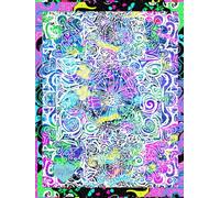 Pretty Soft Rainbow, Floral Intricacies, Star-Detailed, 8x11 Page, Hardcover Journal, Art Pad, Sketchbook, Drawing Book: Created With Hand-Drawn Art By: Artist Mary Elisabeth Linder @ MaryEMade