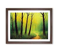 Pretty Spring Forest Vol.5 H1022 Framed Print for Living Room Bedroom Home Office Décor, Wall Art Picture Ready to Hang, Walnut A2 Frame (64 x 46 cm)