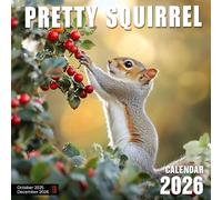 Pretty Squirrel 2026 Calendar: Fluffy tails and bright eyes among the autumn leaves