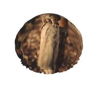 Pretty Squirrel Printed Double-Layer Shower Cap, Reusable Shower Cap, Suitable For Various Hair Lengths