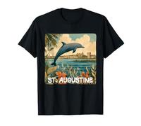 Pretty St. Augustine Graphic with Dolphin Costume T-Shirt