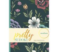 Pretty Sudoku - Medium - 100 Puzzles: Puzzle Book for Adults - Large Print - Floral & Green - Sudoku Brain Teaser Gift for Women (Large Print Sudoku)