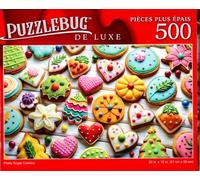 Pretty Sugar Cookies - 500 Pieces Deluxe Jigsaw Puzzle for Adults 16 +