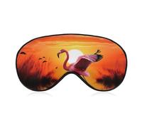 Pretty Sunset Flamingo Eye Mask, Side Sleeping Mask Light Blindfold Sleeping Mask Nose Pad and Elastic Band for Children Women and Men