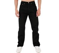 Pretty T Things Aztec Jeans for Mens Heavy Duty Work WEAR Regular Straight FIT (29" Short Leg) (Black, Waist 42'')