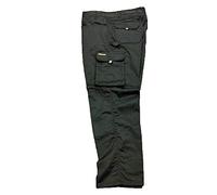 Pretty T Things Classic Cargo Combat TUFF Stuff Work Trouser Tough Knee PAD Trousers Heavy Duty in Attractive Colors Navy, Black and Grey (Black, Waist 38" (Long 32.5" Leg))