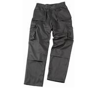 Pretty T Things Classic Cargo Combat TUFF Stuff Work Trouser Tough Knee PAD Trousers Heavy Duty in Attractive Colors Navy, Black and Grey (Grey, Waist 38" (Regular 30" Leg))