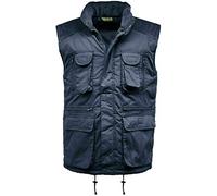 Pretty T Things New Men's Designer Multi Pocket Padded Gilet Full Zip Work Body-Warmer Cord Jacket UK Sizes S-4XL (Navy, 4XL)