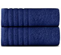 Pretty T Things Pack of 2 Large Bath Sheets 100% Egyptian Cotton Super Soft Towel Bath Sheets 100 x 200 cm (Royal Blue)