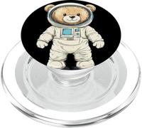 Pretty Teddy Bear Astronaut Looking for Aliens PopSockets PopGrip for MagSafe