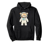 Pretty Teddy Bear Astronaut Looking for Aliens Pullover Hoodie