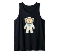 Pretty Teddy Bear Astronaut Looking for Aliens Tank Top