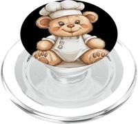 Pretty Teddy Bear Cook with Hat for Boys and Girls PopSockets PopGrip for MagSafe