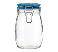 Pretty Things Glass Storage Jar Blue Ceramic Lid 1000ml