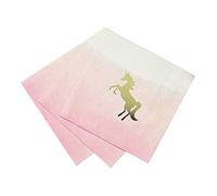 Talking Tables Pretty Unicorn Napkins Birthday Party Paper Girls Baby Shower, Pink, Pack of 16, 25 x 25cm, 10" x 10"