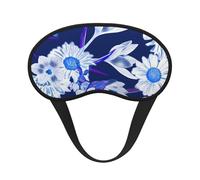 Pretty White Flowers Blue Pattern, Full Eye Covers Light Blocking Eye Masks Blackout Sleep Eye Muffs