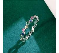 Pretty Women Wedding Party Jewelry Cubic Zircon 925 Silver Ring Sz 6-10-7-Style 4