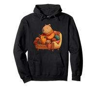 Pretty Yarn and Wool Capybara for Knitting Lovers Pullover Hoodie