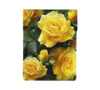 Pretty yellow rose Printed Laptop Sleeve Bag 13-Inch - Leather Laptop Sleeve Case Shockproof Protective Computer Cover Bag