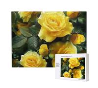 Pretty yellow rose Printed Wooden Intelligence Puzzle 52x38 CM - 500 Pieces(boxed) Jigsaw Puzzles Education Game for Adults - Home Decoration Puzzle