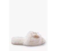 Pretty You London Women's Anya Slider Slippers in Cream - UK 7.5-8.5 - Cream