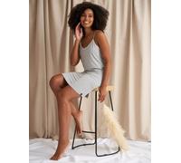 Pretty You London Women's Bamboo Chemise Nightdress - Grey Marl - UK 8 - Grey Marl