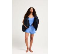 Pretty You London Women's Bamboo Frill Cami Short Pyjama Set in Bright Blue | Size: 14 Pretty You London Bright Blue 14