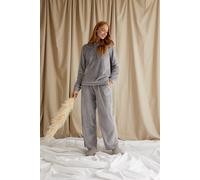 Pretty You London Women's Cosy Chevron Lounge Suit in Mid Grey | Size: 16-18 Pretty You London Mid Grey 16-18