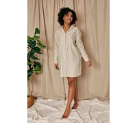 Pretty You London Women's Cotton Modal Relaxed Nightshirt in Natural - UK 12 - Natural