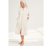 Pretty You Velour Ribbed House Coat CREAM LARGE