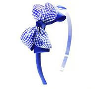PrettyBoutique Girls School Gingham Alice Band Headband (Royal Blue)