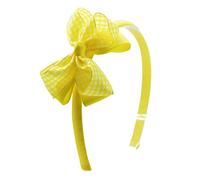 PrettyBoutique Girls School Gingham Alice Band Headband (Yellow)