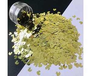 PrettyG 10 Grams/Pack - Yellow Duck Shape Glitter Sequins - Festival Rave Beauty Makeup Face Body Nail Art Decoration B0214