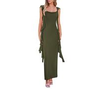 PRETTYGARDEN Women's 2026 Summer Wedding Guest Dress Sleeveless Ruffle Formal Cocktail Party Maxi Bodycon Dresses
