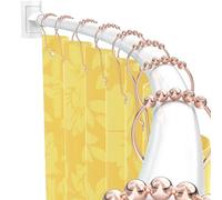 PrettyHome Adjustable Curved Shower Curtain Rail Rustproof Expandable Aluminum Metal Shower Rod 38-72 Inch Telescopic Design Exquisite Adjustable for Bathroom Chrome