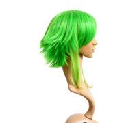 Prettyland C251 - Vocaloid Gumi Short Hair Wig Grass Green Layered Fransig Straight Cosplay Carnival