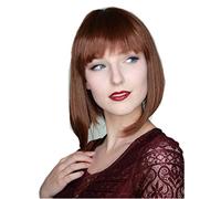 Prettyland C748 Bob Cut Wig Short-hair Ombre Shoulder Length Naturally Straight Brown Copper-red
