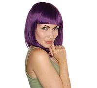 Prettyland ladies women purple violet bob short anemia wig medium length short hair matte cosplay purple short wig Sailor Moon Saturn C381