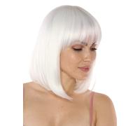 Prettyland Women White Bob Medium Length Short Natural Wig Matte Straight Everyday Date A Live Anemie Short Wig C1415