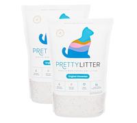 PrettyLitter Health Monitoring Cat Litter (Unscented, Non Clumping) | Lightweight & Low Tracking, Color Changing Silica Gel Crystals, Advanced Odor Control - 6 Lbs, Pack of 2 (Two Month Supply)