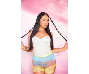 PrettyLittleThing Women's Lullabellz 22" Face Framing Booster Clip In Hair Extensions in Raven