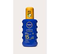 PrettyLittleThing Women's Nivea Sun Protect & Moisture Sun Lotion Spray SPF 15 200ml in White