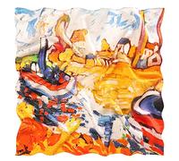 Prettystern Ladies Bandana Silk Scarf Multicoloured Orange Art Prints Maurice de Vlaminck Boat P521