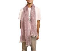Prettystern Mottled Tone on Tone Plain Colour Unisex 100% Linen Cool Summer Long Scarf - T07 red