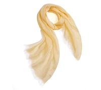 Prettystern Mottled Tone on Tone Plain Ladies Men 100% Linen Cool Summer Long Scarf - T33 fresh yellow